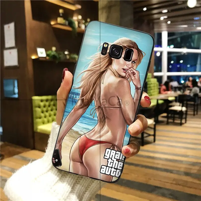 MaiYaCa rockstar gta 5 Grand Theft Smart Cover черный мягкий чехол для телефона чехол для Galaxy S6 edge plus s7 edge s8 plus s9 plus