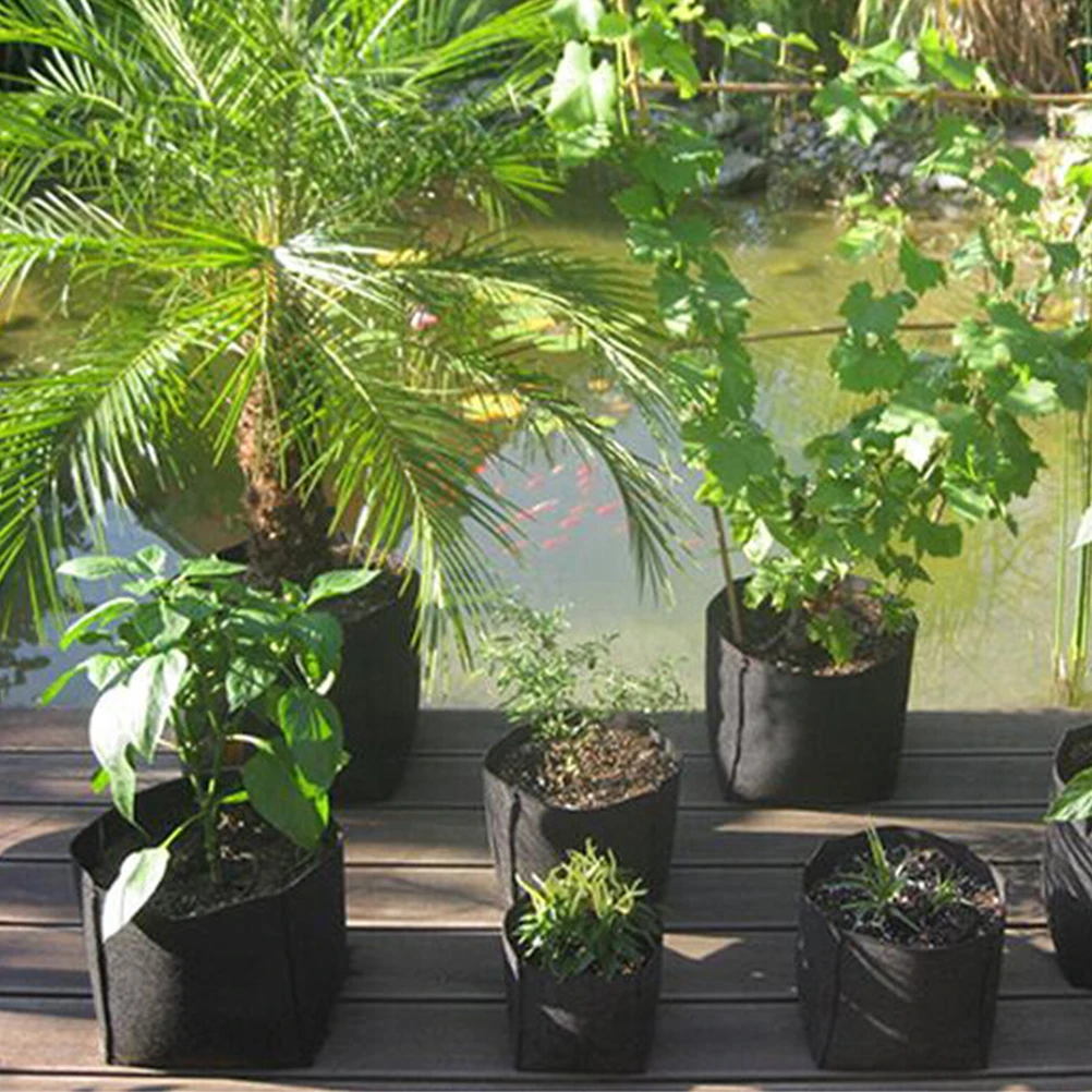 1 шт. черные круглые тканевые горшки корень мешок для выращивания корней