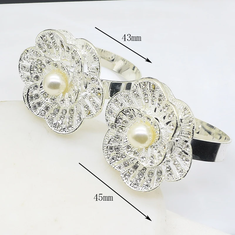 Кольцо для салфеток ZMASEY металлическое со стразами 2 шт./лот украшение