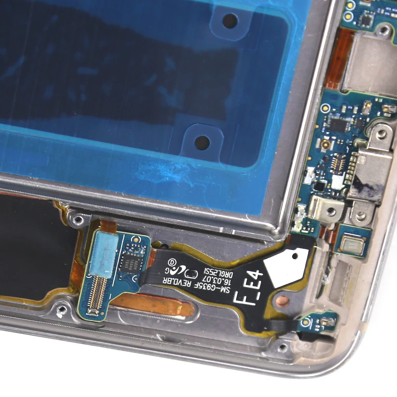 ЖК-дисплей G935F для Samsung S7 edge с рамкой протестированный AMOLED серый золотой