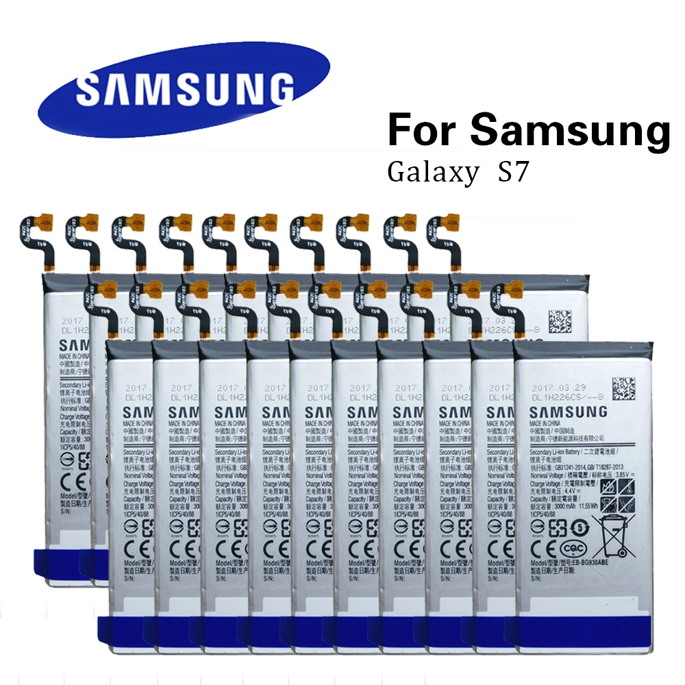 20 шт. Оригинальные аккумуляторы EB-BG930ABE для Samsung GALAXY S7 SM-G9300 G930F G930A G930L G9308 G930V SM-G930L