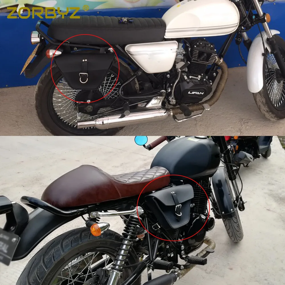 ZORBYZ черная женская сумка седельная боковые сумки для багажа мотоцикла Cafe Racer ATV| |
