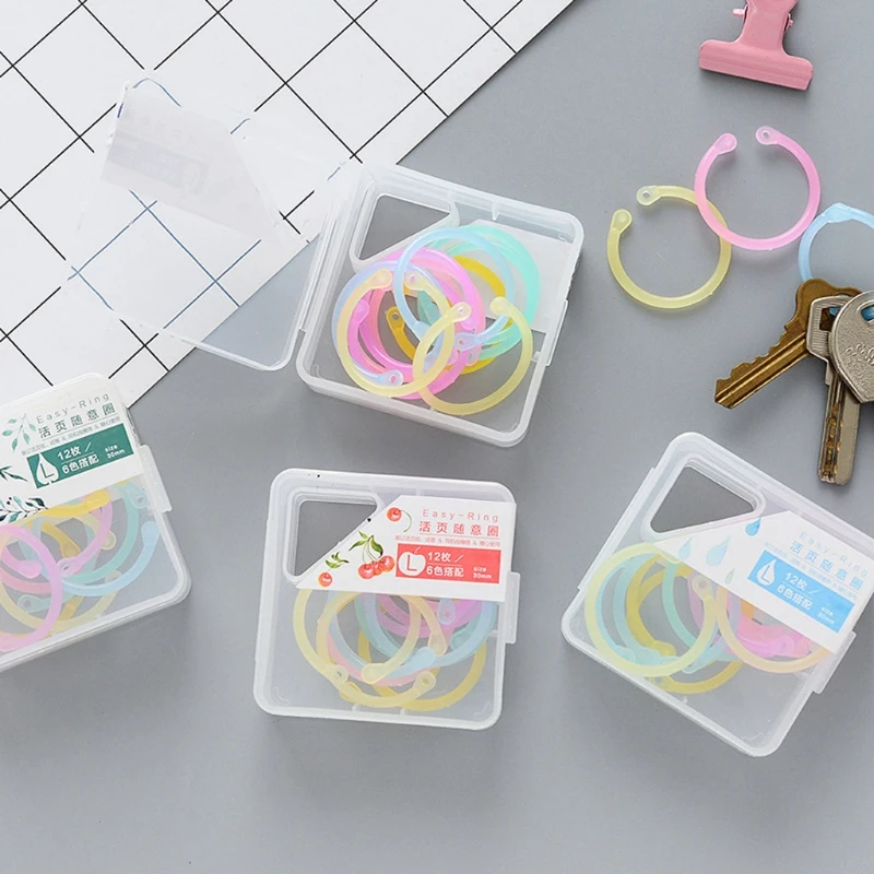 

Creative Binder Ring Plastic Book Ring Multifunction Circle Album Loose Leaf Book Binder Hoop Office Binding Supply