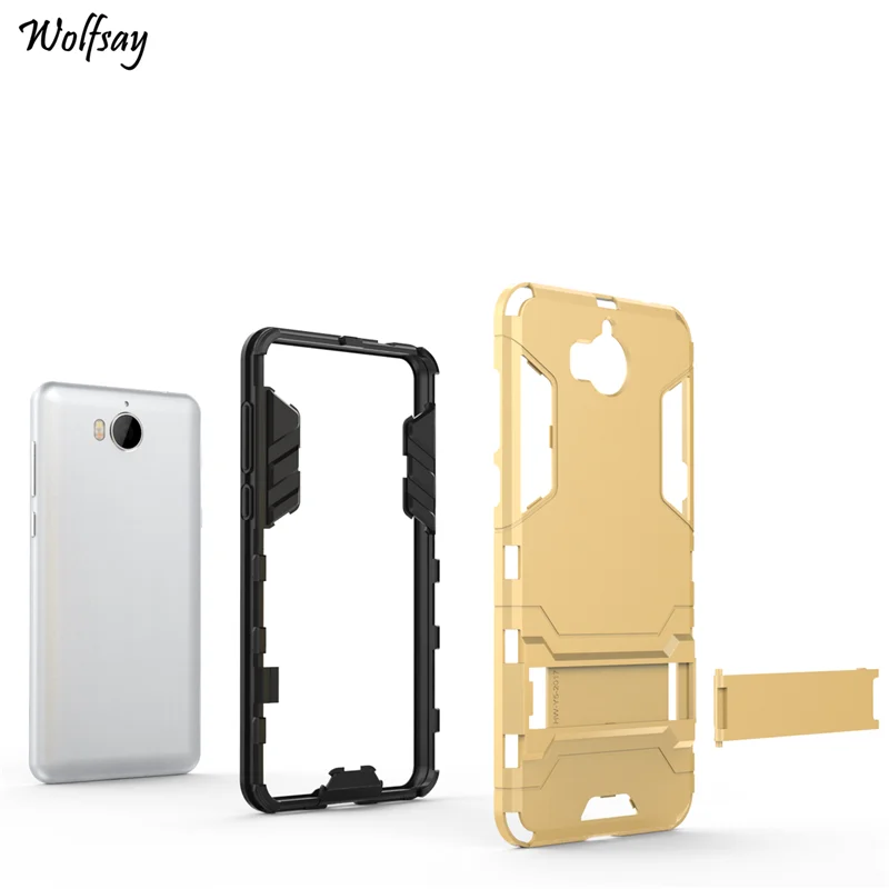For Huawei Y5 2017 Case Shockproof Robot Rubber Hard Back PC Phone Protective Cover |