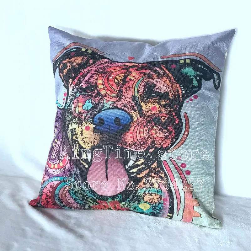 Льняная немецкая овчарка Хаски Лабрадор наволочка для подушки милая собака
