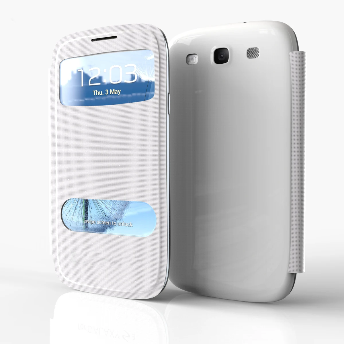Чехол с аккумулятором для Samsung Galaxy S3 I9300 Neo I9300i Duos откидной окошком просмотра чехол