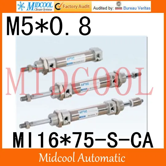 Мини цилиндр MI Series ISO6432 из нержавеющей стали MI16 * 75 s ca отверстие 16 мм порт M5 0 8|porte| |