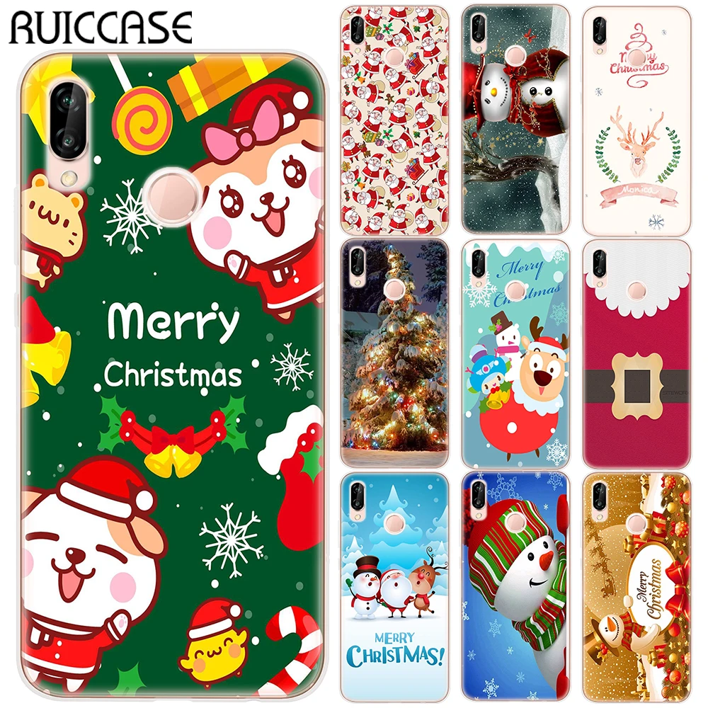 С Рождеством Христовым Мягкие TPU чехол для huawei P8 P9 P10 P20 P30 Lite Pro Y5 II Y6 II Y3 y7 Y9 2017 Y5 премьер Y6 Y9 2018 Капа