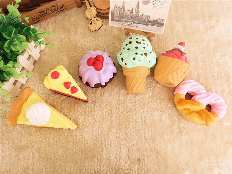 12pcs/lot 1st generation of Medium Dessert Collection 6 styles Soft and slow rebound Cake class squihies free shipping | Игрушки и хобби