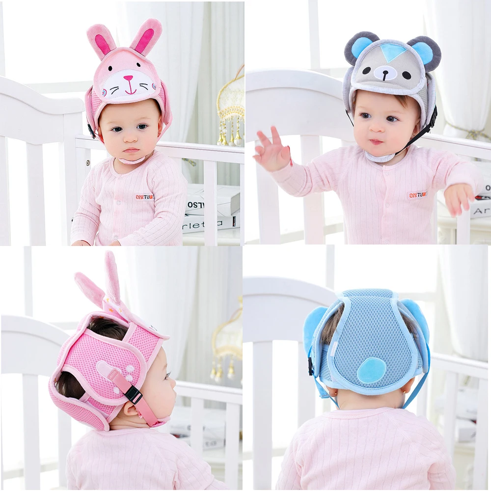 Baby Anti-fall Head Protection Cap Catoon Infrants Adjustable Safty Helmet Hat Toddler Children Learn to Walk Anti Crash | Детская