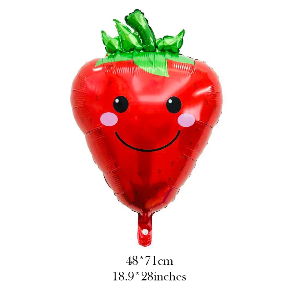 Fruit Balloons Vegetable Helium Foil Balloon birthday party decorations kids Strawberry Carrot Orange Grape Banana Corn Apple | Дом и сад