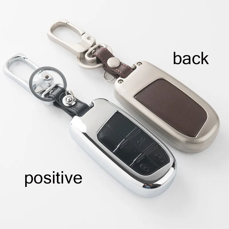 Чехол для автомобильного ключа из цинкового сплава и кожи чехол Jeep Grand Cherokee SRT