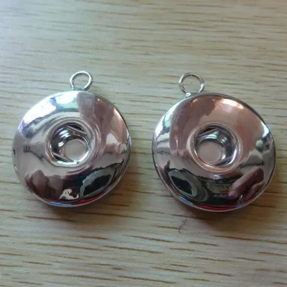 (Min order $15) 10pcs/lot new 30mm big size New silver Big snap button charm pendant for necklace fit diy jewelry | Украшения и