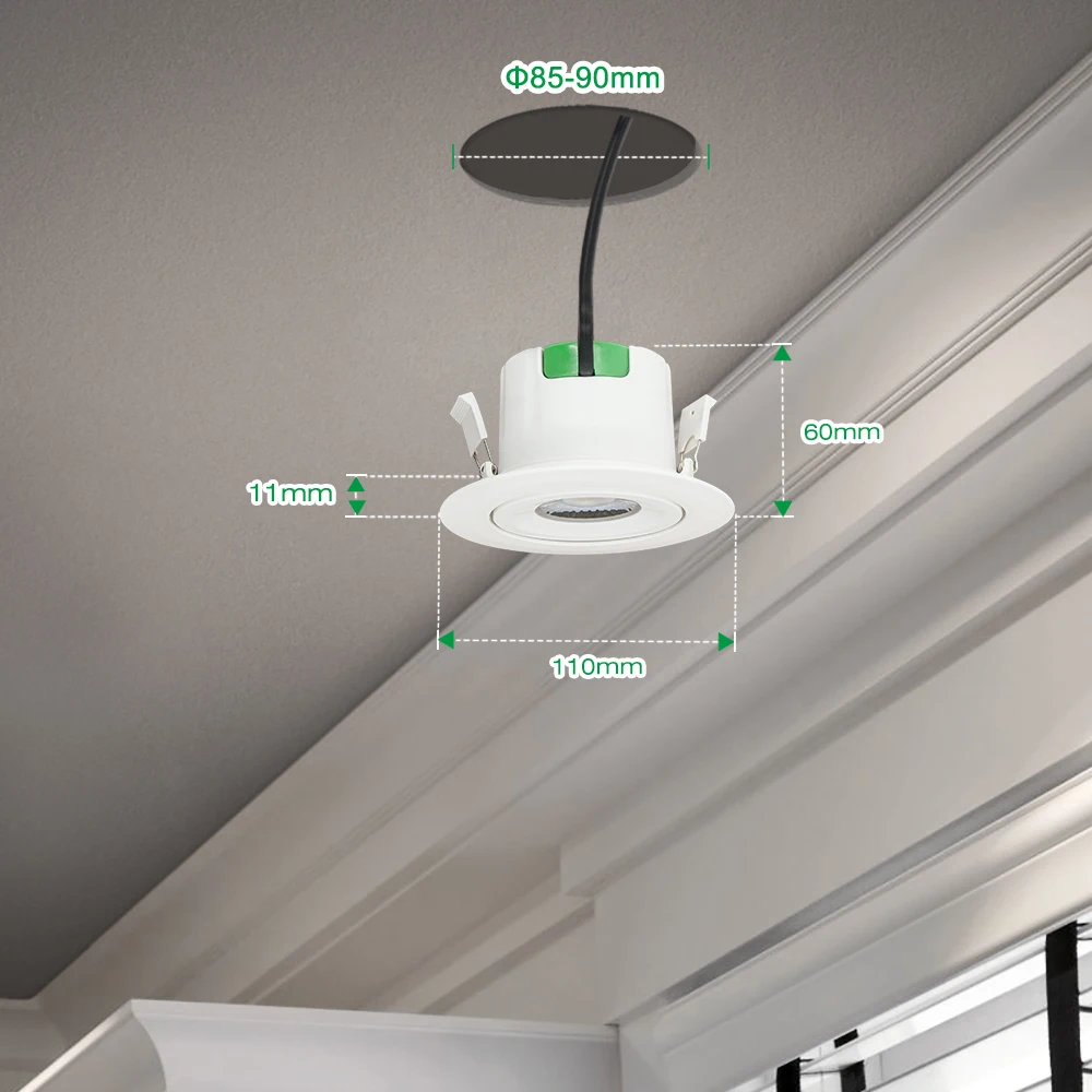 Регулируемое направление 9 Вт светодиодное потолочное утопленное пятно