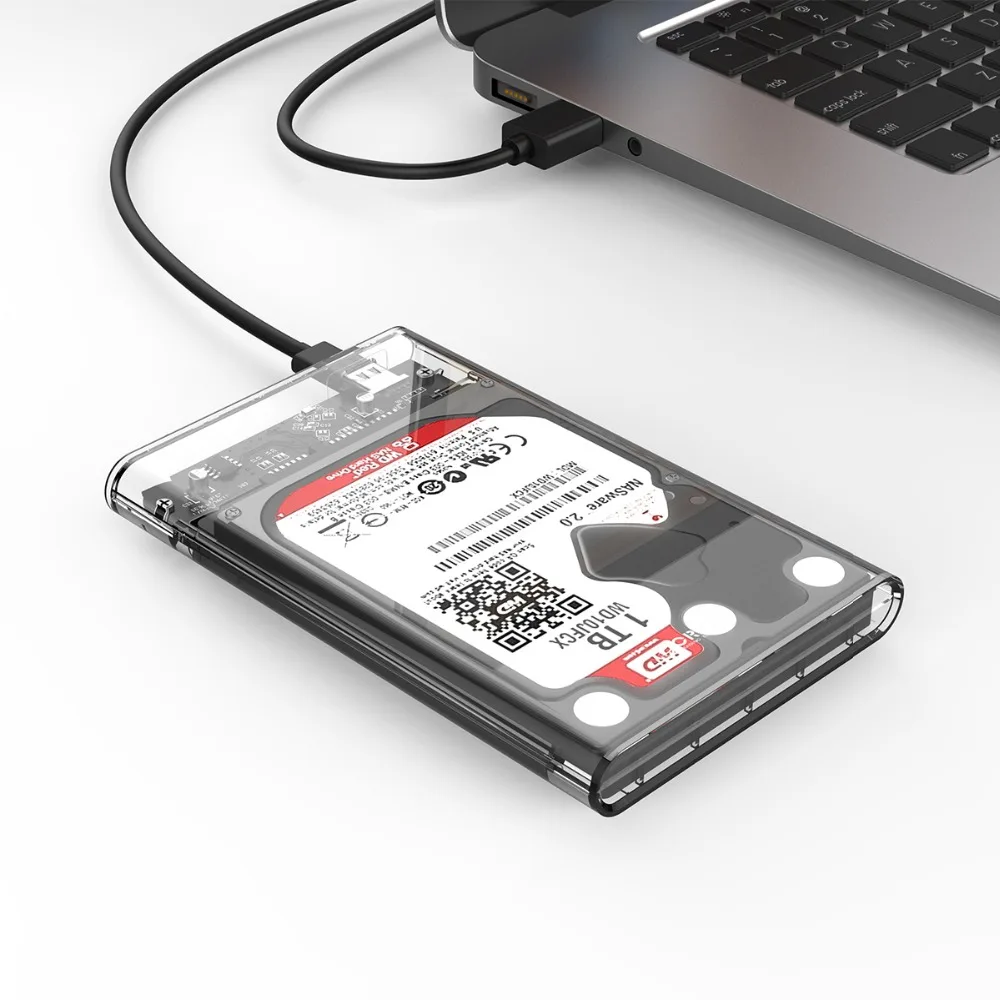 ORICO 2,5 дюймовый чехол для жесткого диска SATA-USB 3,1 Gen2 10 Гбит/с Тип C жесткий диск Внешний корпус для жесткого диска прозрачный чехол без инструмента 4 ТБ