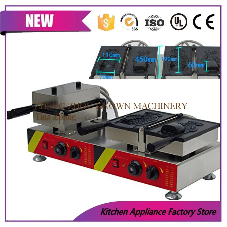 

110V or 220V taiyaki waffle maker ice cream taiyaki machine electric taiyaki maker Fish shape with open mouth