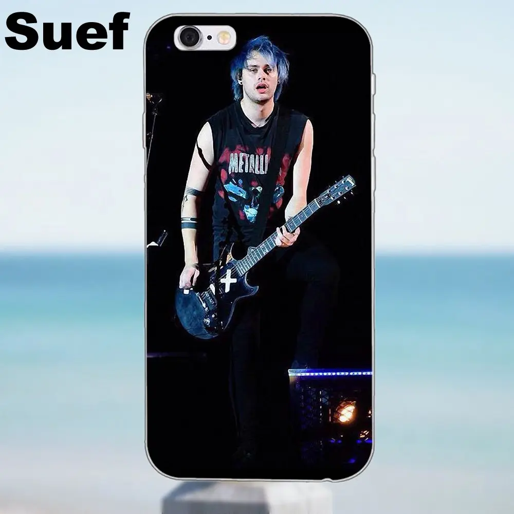 5sos 5 секунд летней мягкой ТПУ кожи живописи для iPhone X 4 4S 5S 5C SE 6 6S 7 8 Plus Galaxy J1 J3 J5 J7 A3 A5