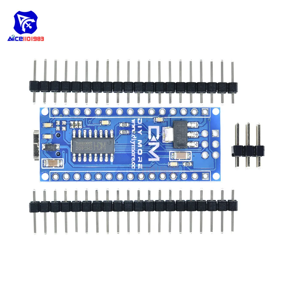 Плата микроконтроллера Mini USB CH340 Nano v3.0 Atmega328P ATmega328 5 шт./лот модуль для Arduino CH340G MEGA328
