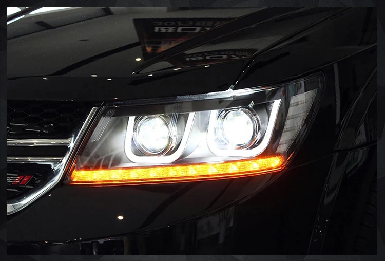 AKD автомобильный Стайлинг фара для Dodge Journey JCUV фары Freemont Светодиодный фонарь H7 D2H Hid вариант Ангел глаз биксеноновый луч