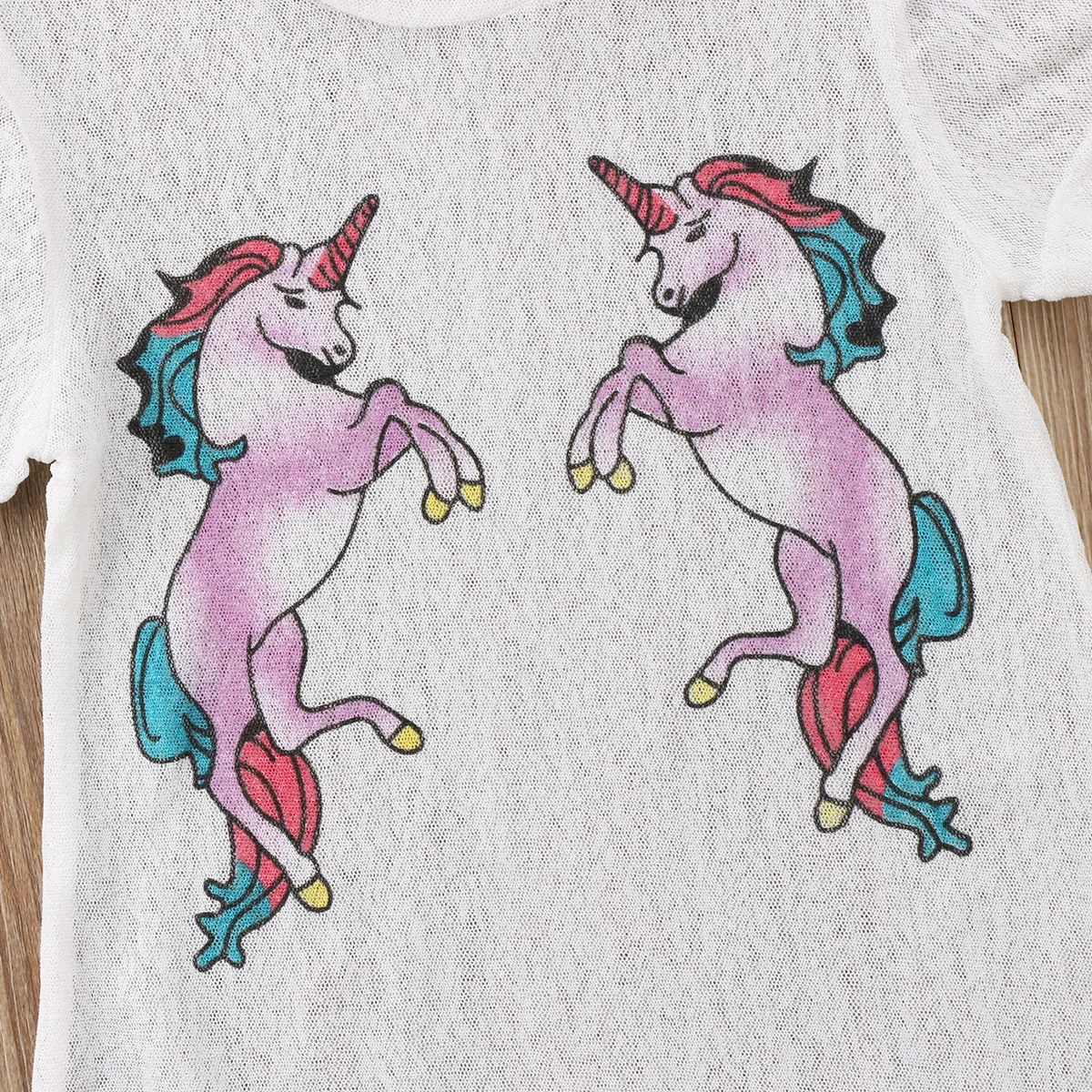 2017 Girls Dress Infant Kid Baby Girl Clothing Vestidos Tulle Unicorn Top T-shirt Casual Clothes Summer 6M-5T | Детская одежда и