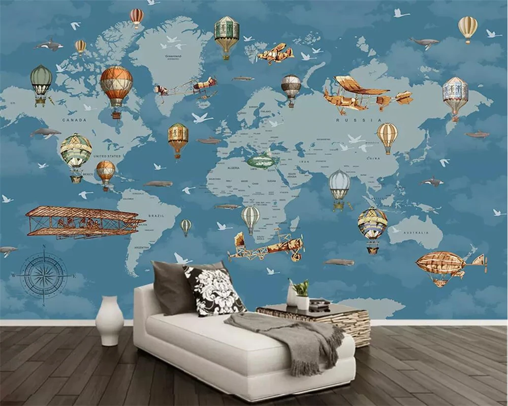 Обои beibehang на заказ объемная большая высококлассная карта мира фото обои для