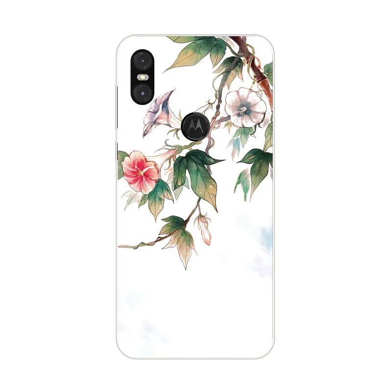 Чехол для Motorola One P30 Play мягкий чехол из ТПУ с разноцветными лепестками телефона power