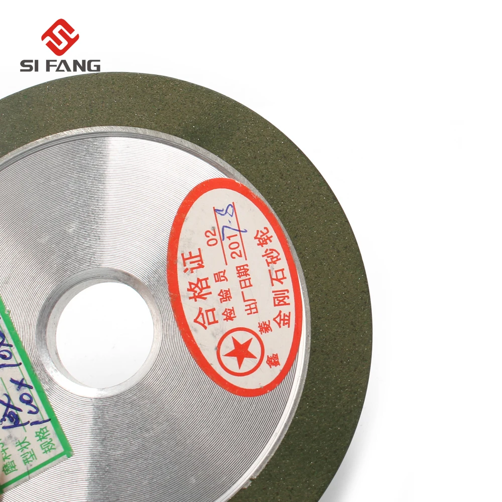 

100mm Green One Side Tapered Plain Resin Diamond Grinding Wheel for metal diamond wheel sharpener 150 Grit arbor 20mm