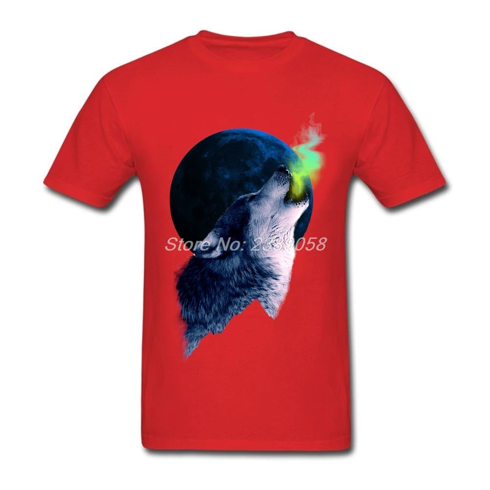 Мужская футболка с коротким рукавом в стиле ретро 3D принтом волка роскошная Camisetas