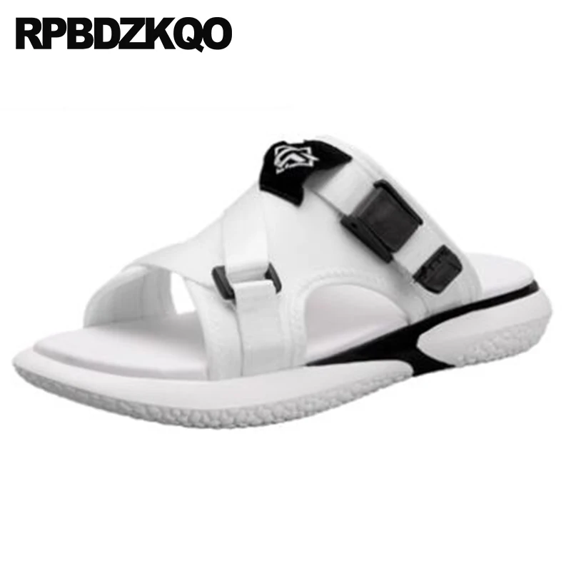 

White Fashion Slippers Slides Flat Breathable Beach Red Slip On Mens Sandals 2021 Summer Outdoor Men Shoes Casual Designer