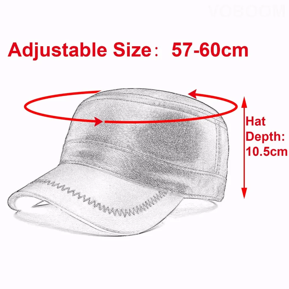 VOBOOM натуральная кожа весна осень Мужчины Женщины плоский верх кепка