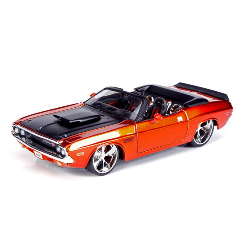 DG Challenger 1970 ragtop оранжевый 1:24 металлический гоночный автомобиль играть