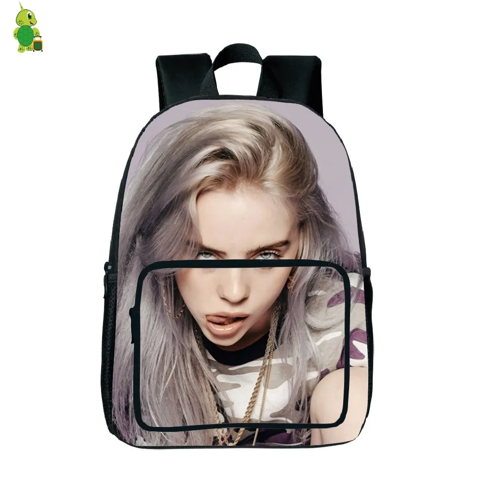 Billie Eilish рюкзак с принтом рок-звезды, школьный рюкзак для подростков, женщин, мужчин, повседневный рюкзак, модная дорожная сумка, водонепроницаемая сумка, подарок для вентилятора - Цвет: 16