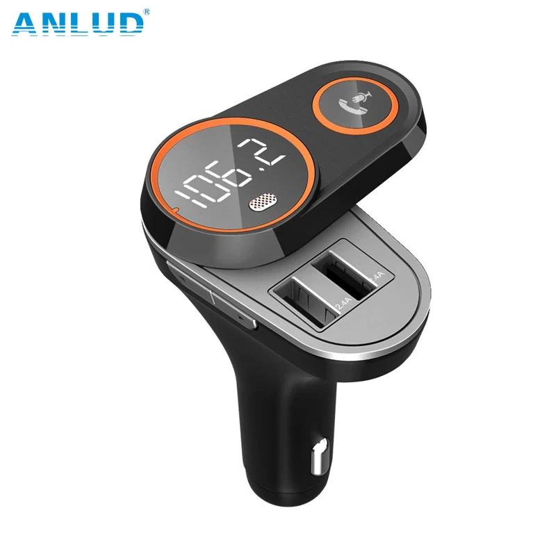 ANLUD FM передатчик Высокое качество Поворот Bluetooth Handsfree автомобильный комплект