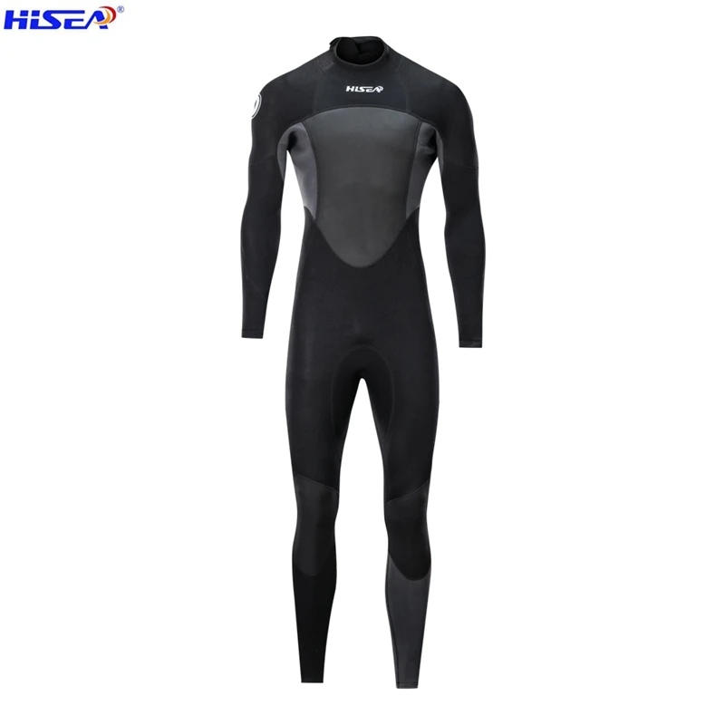 

Hisea new 1.5 mm Men Neoprene Dark wetsuit Stitching Surf fitted Diving Equipment Jellyfish Clothing long sleeved one piece