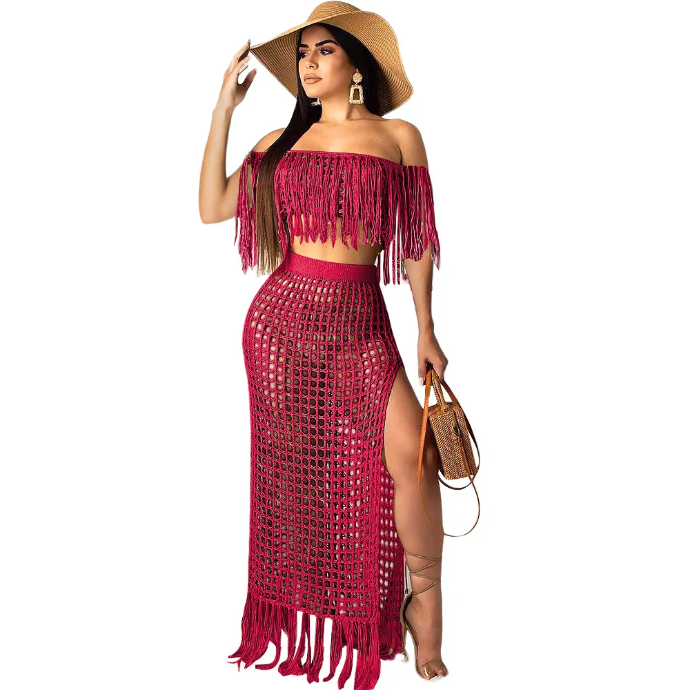 Пляжные купальные костюмы Coverup Outings Kaftan летнее платье 2 комплекта женские накидки с кисточками парео саронг размера плюс Tunica купальники