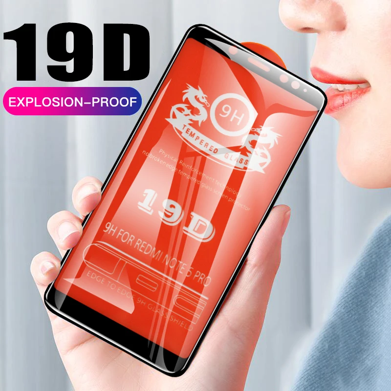 19D полное покрытие из закаленного стекла для Xiaomi Redmi Note 7 5 6 Pro 6A 5 Plus Go защитная пленка небьющаяся Защитная пленка для экрана