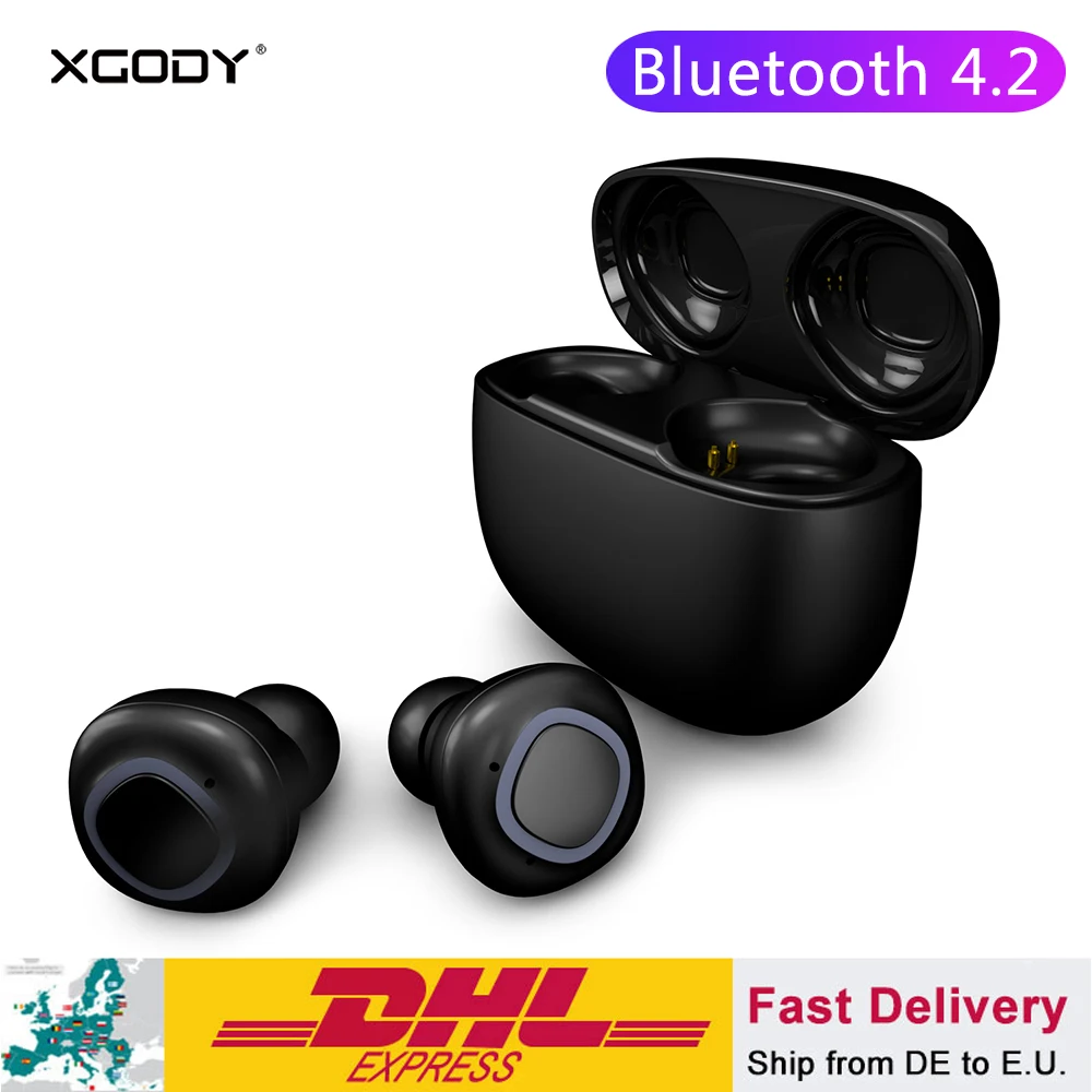 XGODY V09 наушники вкладыши TWS с Беспроводной Bluetooth Active Шум шумоподавления зарядным