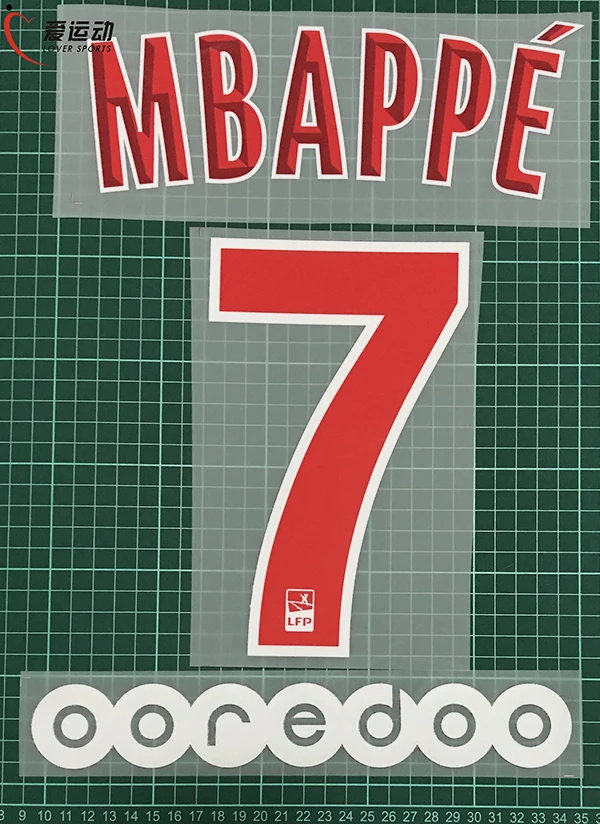 2018 19 MBAPPE #7 набор с номером домашнего имени + патч чемпиона 1 Лига OOREDOO Paris