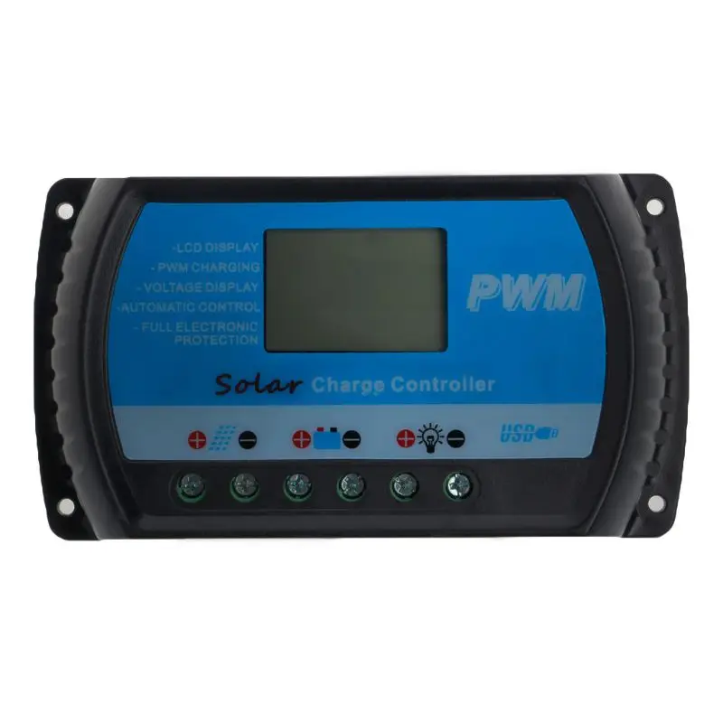 PWM 30A USB контроллер заряда панели солнечных батарей 12В 24В автоматический