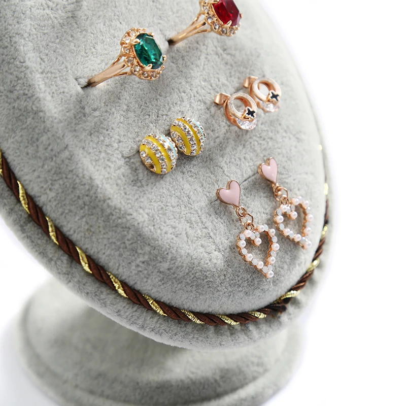 Бархатное кольцо серьги коробки для хранения органайзеры ювелирных изделий