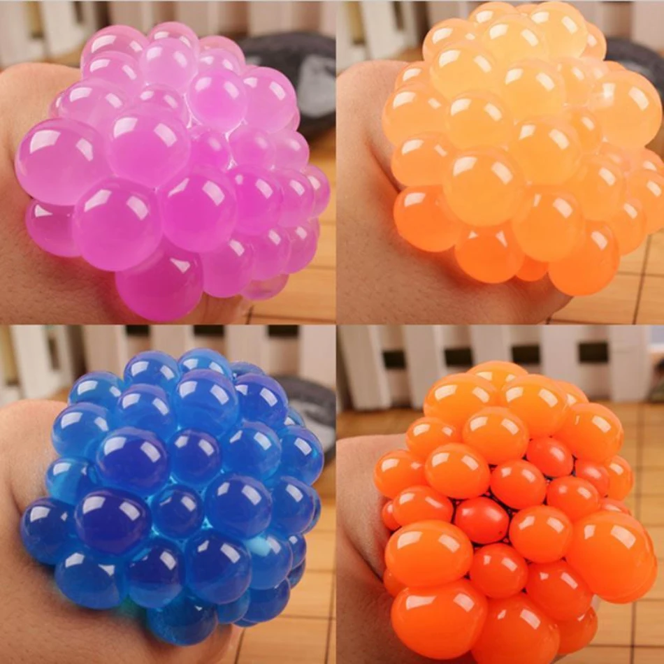 Squeeze Toys мягкие сетчатые Мячик с виноградным орнаментом Squeeze Toy виноград сжатие Антистресс игрушка новинка гаджет-антистресс разные цвета