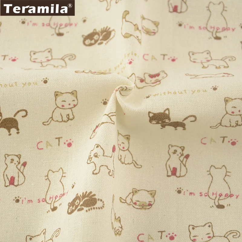 Teramila Подушка ZAKKA Pet прекрасный кот дизайн хлопок белье Ткань Вышивание Материал tissu скатерть Подушка сумка Шторы