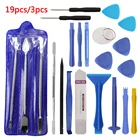 Горячие инструменты для разборки 3 шт.19 шт., набор инструментов для ремонта, инструмент для открывания, металлический стержень, ручной инструмент для экрана смартфона, для iPhone, планшета, ПК