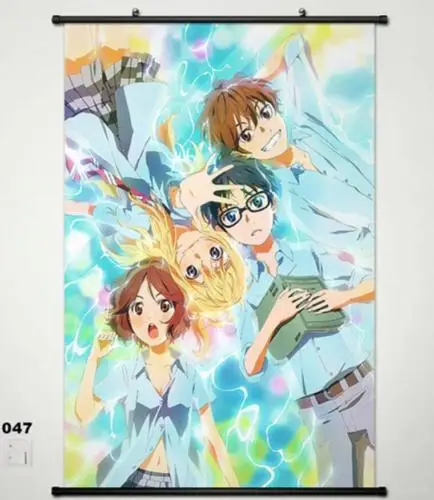 Аниме ваша лежа в апреле Miyazono Kaori домашний декор плакат настенная прокрутка