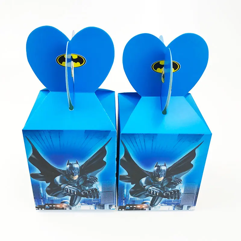 12 шт Бэтмен мультфильм конфеты мешок Дети День рождения декоративная бумага для
