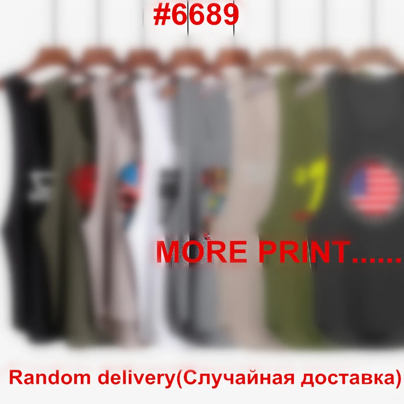 6689 random 3 шт/лот модный бренд майка для тренажерного зала canotte для бодибилдинга майка Мужская Фитнес рубашка майка без рукавов - Цвет: 6689 random