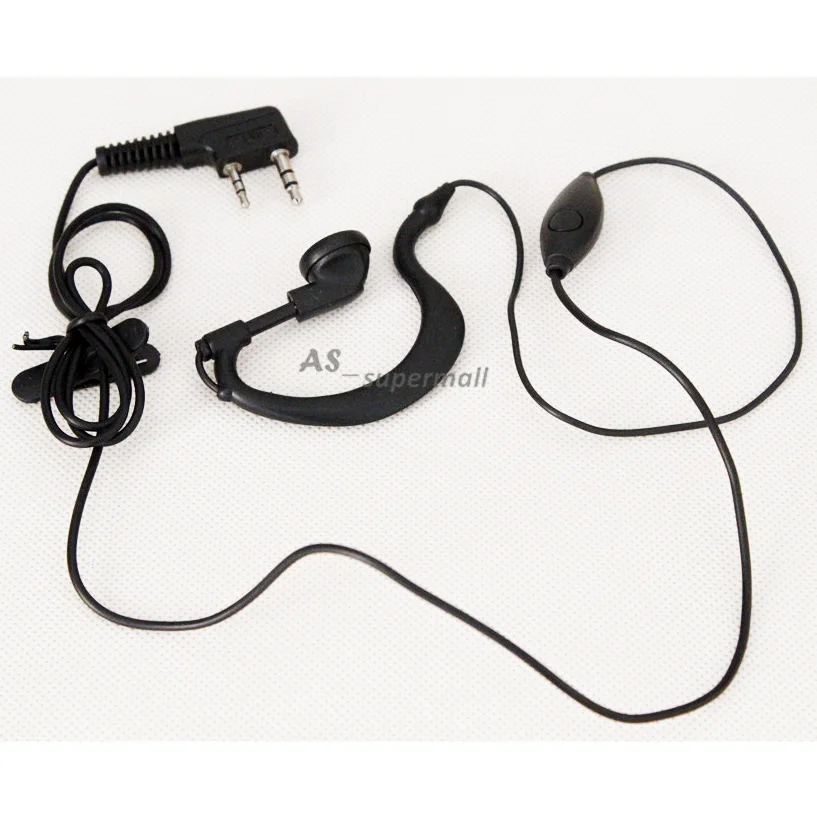 XQF 2pin 2 5 мм ушной крючок гарнитура для Kenwood BaoFeng UV 5R GT 3 82HP TYT Tonfa KG UVD1P двухстороннее