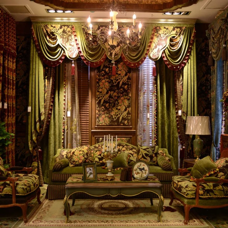 шторы для спальни Секретный сад роскошный крюк повесить стиль гостиная s зала