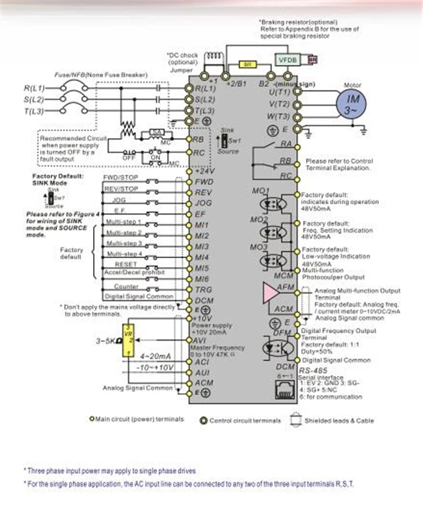 Оригинальный новый двигатель VFD007B21A 0 75 кВт 750 Вт Delta VFD AC Однофазный инвертор 220 В