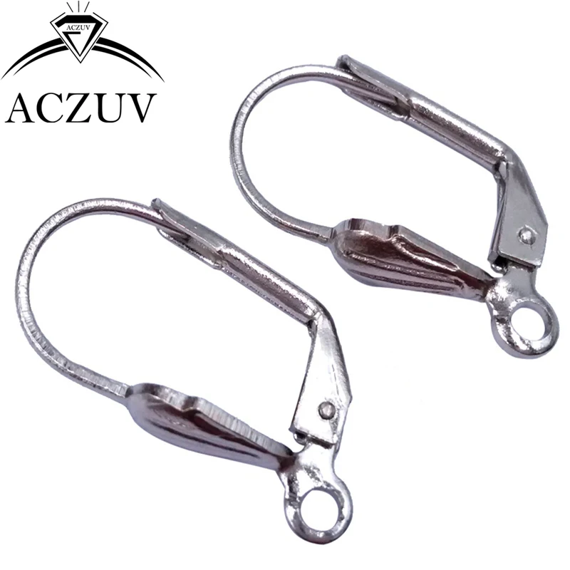 

1000 шт родиевое покрытие 10x17 мм французские левербэк серьги крючки серьги застежки ювелирные изделия аксессуары FLBE005